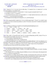 Đề 4 ôn tập thi học kì 1 năm học 2015 - 2016 môn Hóa học - 10a1 (thời gian làm bài 60 phút, không kể thời gian giao đề)